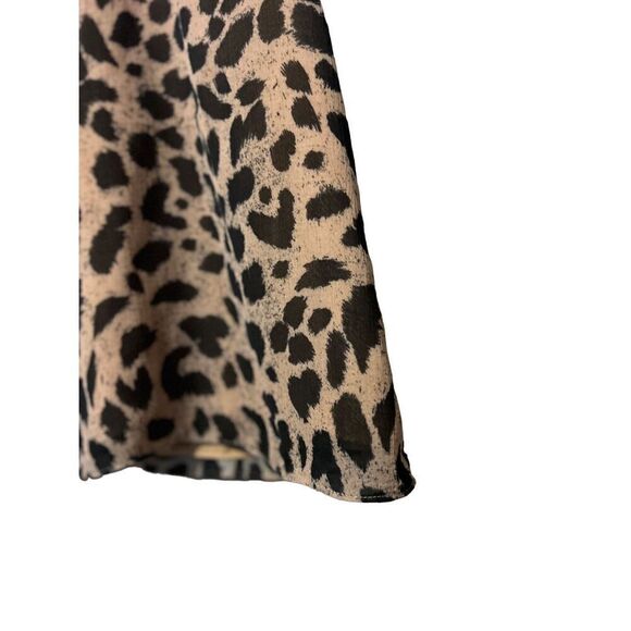 Whistles Animal Print Ruffle Sleeve Blouse Top - Picture 4 of 7